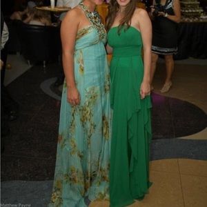 Long green formal dress